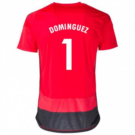 Kandiny Herren Iago Domínguez #1 Rot Schwarz Heimtrikot Trikot 2023/24 T-Shirt