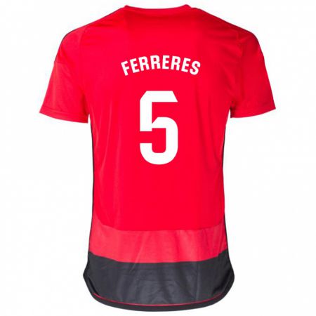 Kandiny Herren Manolo Ferreres #5 Rot Schwarz Heimtrikot Trikot 2023/24 T-Shirt