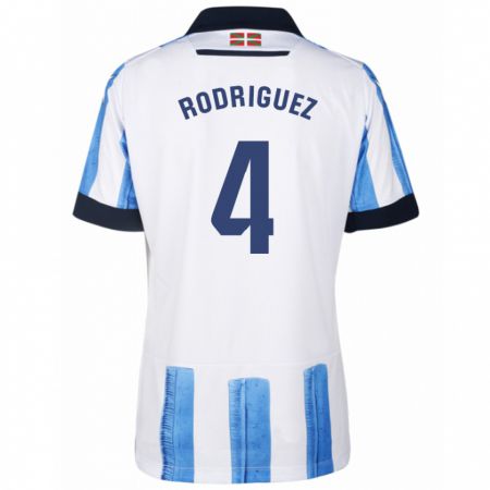 Kandiny Herren Peru Rodríguez #4 Blau Weiss Heimtrikot Trikot 2023/24 T-Shirt