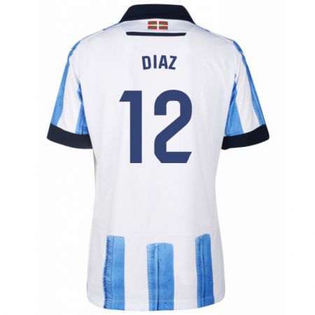 Kandiny Herren Ekain Díaz #12 Blau Weiss Heimtrikot Trikot 2023/24 T-Shirt