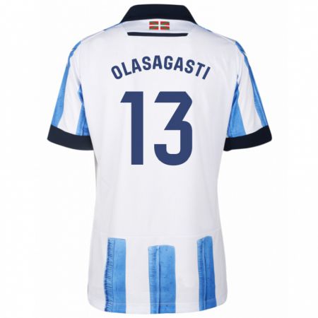 Kandiny Herren Lander Olasagasti #13 Blau Weiss Heimtrikot Trikot 2023/24 T-Shirt