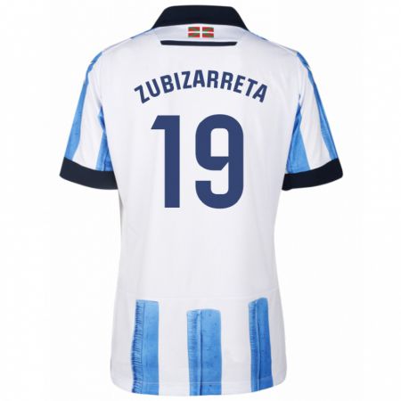 Kandiny Herren Pablo Zubizarreta #19 Blau Weiss Heimtrikot Trikot 2023/24 T-Shirt