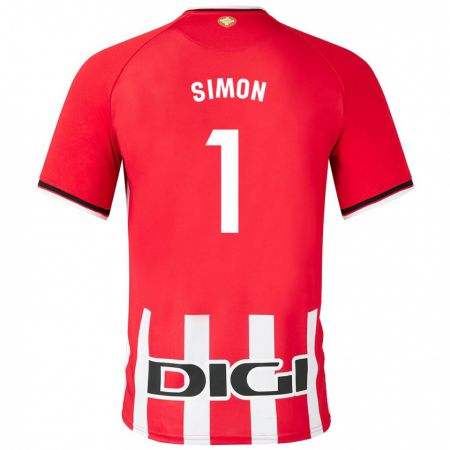 Kandiny Herren Unai Simón #1 Rot Heimtrikot Trikot 2023/24 T-Shirt