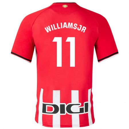 Kandiny Herren Nico Williams #11 Rot Heimtrikot Trikot 2023/24 T-Shirt