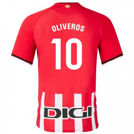 Kandiny Herren Aimar Oliveros #10 Rot Heimtrikot Trikot 2023/24 T-Shirt