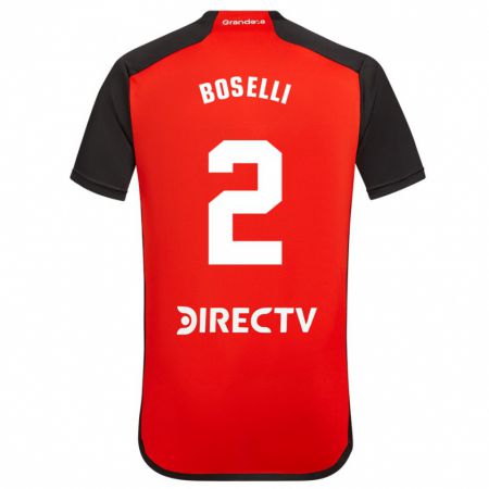 Kandiny Herren Sebastián Boselli #2 Rot Auswärtstrikot Trikot 2023/24 T-Shirt