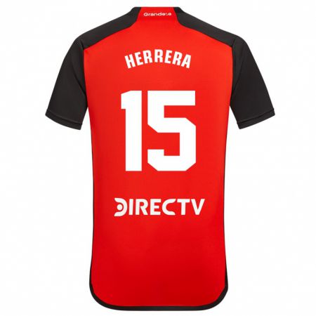 Kandiny Herren Andrés Herrera #15 Rot Auswärtstrikot Trikot 2023/24 T-Shirt