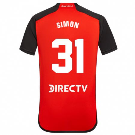 Kandiny Herren Santiago Simón #31 Rot Auswärtstrikot Trikot 2023/24 T-Shirt