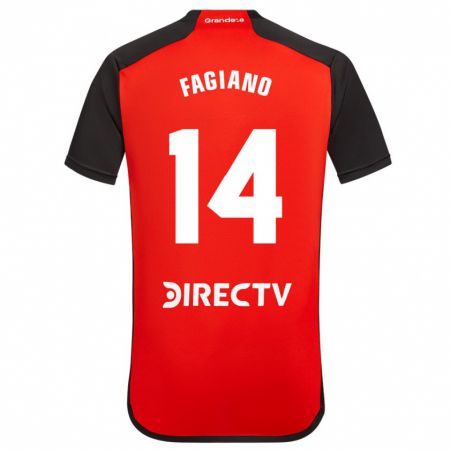 Kandiny Herren Paloma Fagiano #14 Rot Auswärtstrikot Trikot 2023/24 T-Shirt