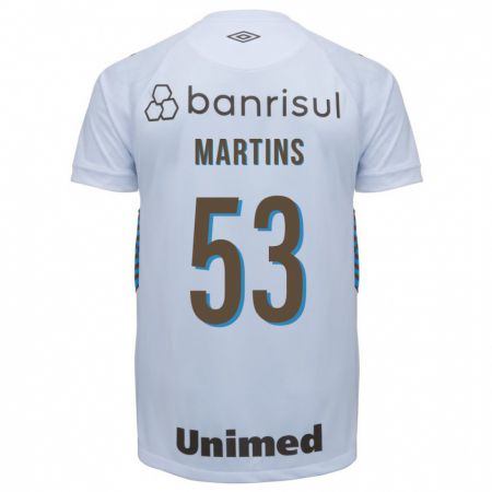 Kandiny Herren Gustavo Martins #53 Weiß Auswärtstrikot Trikot 2023/24 T-Shirt