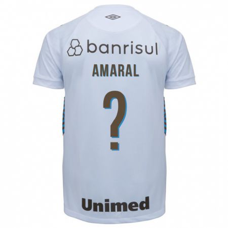 Kandiny Herren Lucas Amaral #0 Weiß Auswärtstrikot Trikot 2023/24 T-Shirt