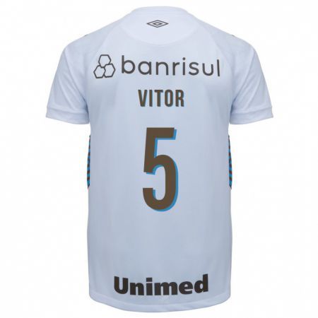 Kandiny Herren João Vitor #5 Weiß Auswärtstrikot Trikot 2023/24 T-Shirt