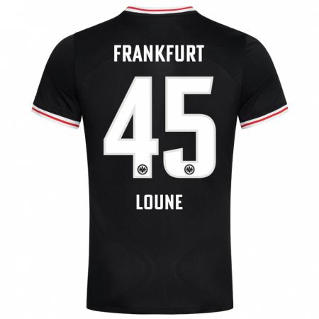 Kandiny Herren Mehdi Loune #45 Schwarz Auswärtstrikot Trikot 2023/24 T-Shirt