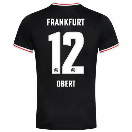 Kandiny Herren Yuriy Obert #12 Schwarz Auswärtstrikot Trikot 2023/24 T-Shirt