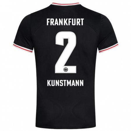 Kandiny Herren Kelvin Kunstmann #2 Schwarz Auswärtstrikot Trikot 2023/24 T-Shirt