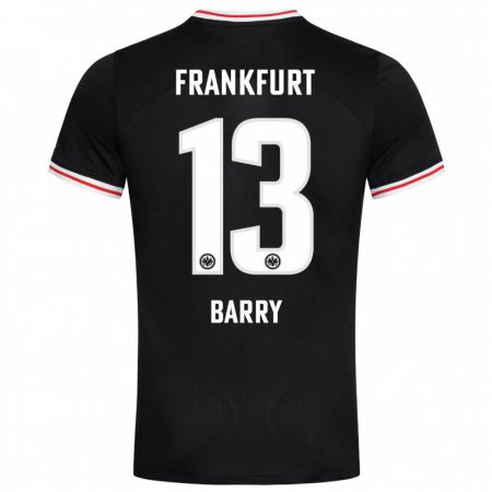 Kandiny Herren Jasha Barry #13 Schwarz Auswärtstrikot Trikot 2023/24 T-Shirt