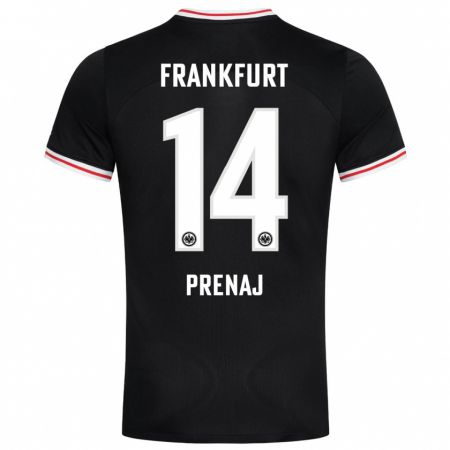 Kandiny Herren Christian Prenaj #14 Schwarz Auswärtstrikot Trikot 2023/24 T-Shirt