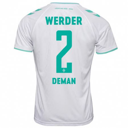 Kandiny Herren Olivier Deman #2 Weiß Auswärtstrikot Trikot 2023/24 T-Shirt