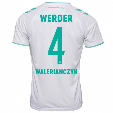 Kandiny Herren Dennis Walerianczyk #4 Weiß Auswärtstrikot Trikot 2023/24 T-Shirt