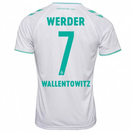 Kandiny Herren Mika Wallentowitz #7 Weiß Auswärtstrikot Trikot 2023/24 T-Shirt