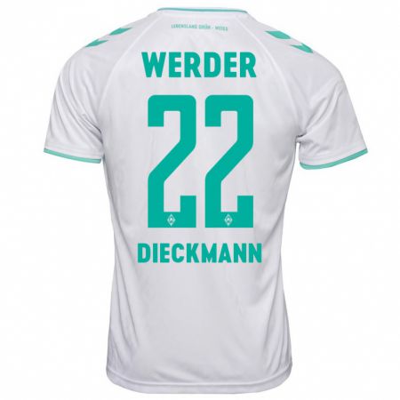 Kandiny Herren Rieke Dieckmann #22 Weiß Auswärtstrikot Trikot 2023/24 T-Shirt