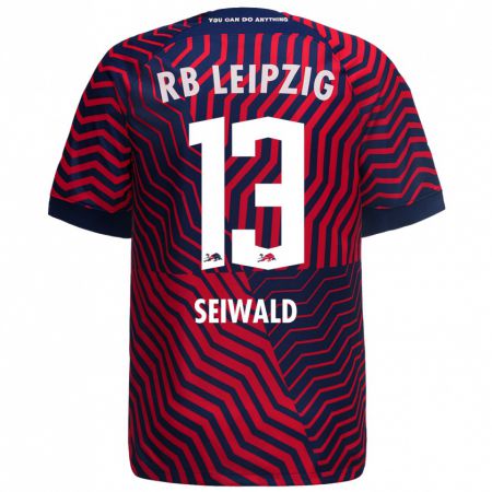 Kandiny Herren Nicolas Seiwald #13 Blau Rot Auswärtstrikot Trikot 2023/24 T-Shirt