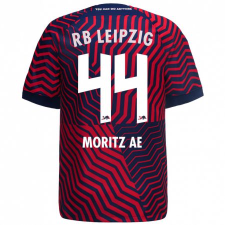 Kandiny Herren Moritz Aé #44 Blau Rot Auswärtstrikot Trikot 2023/24 T-Shirt