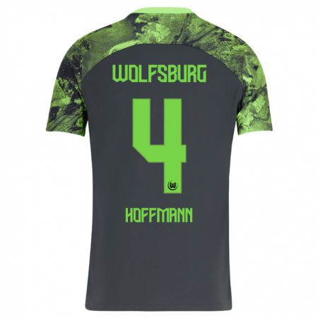 Kandiny Herren Nils Hoffmann #4 Dunkelgrau Auswärtstrikot Trikot 2023/24 T-Shirt