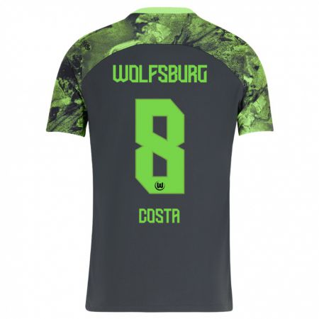 Kandiny Herren Jesse Costa #8 Dunkelgrau Auswärtstrikot Trikot 2023/24 T-Shirt