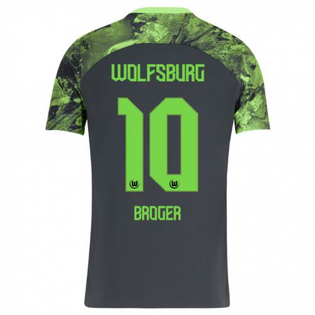 Kandiny Herren Bennit Bröger #10 Dunkelgrau Auswärtstrikot Trikot 2023/24 T-Shirt