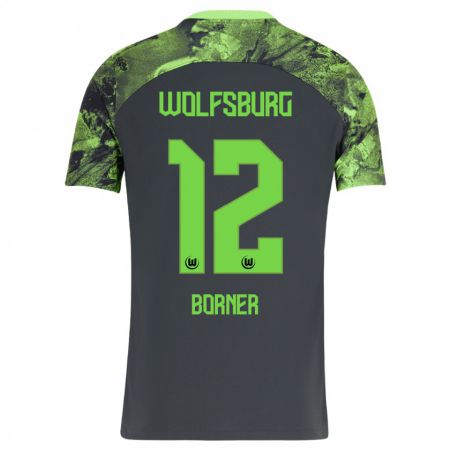 Kandiny Herren Benedikt Börner #12 Dunkelgrau Auswärtstrikot Trikot 2023/24 T-Shirt
