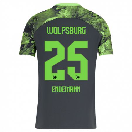 Kandiny Herren Vivien Endemann #25 Dunkelgrau Auswärtstrikot Trikot 2023/24 T-Shirt