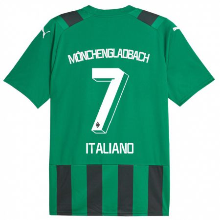 Kandiny Herren Jacob Italiano #7 Schwarz Grün Auswärtstrikot Trikot 2023/24 T-Shirt