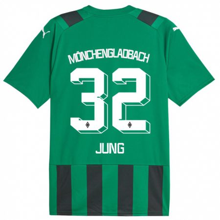 Kandiny Herren In-Gyom Jung #32 Schwarz Grün Auswärtstrikot Trikot 2023/24 T-Shirt