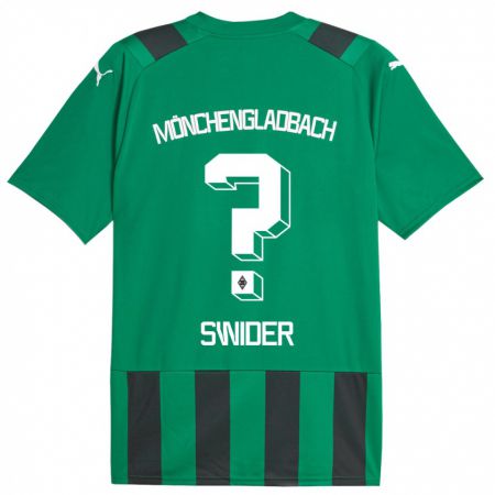 Kandiny Herren Niklas Swider #0 Schwarz Grün Auswärtstrikot Trikot 2023/24 T-Shirt