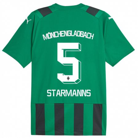 Kandiny Herren Sandra Starmanns #5 Schwarz Grün Auswärtstrikot Trikot 2023/24 T-Shirt
