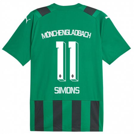 Kandiny Herren Kelly Simons #11 Schwarz Grün Auswärtstrikot Trikot 2023/24 T-Shirt