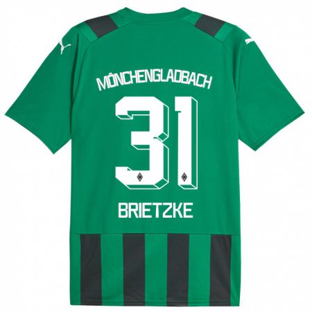 Kandiny Herren Yvonne Brietzke #31 Schwarz Grün Auswärtstrikot Trikot 2023/24 T-Shirt
