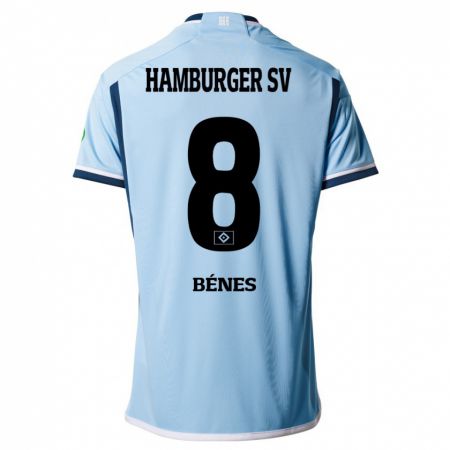 Kandiny Herren László Bénes #8 Blau Auswärtstrikot Trikot 2023/24 T-Shirt