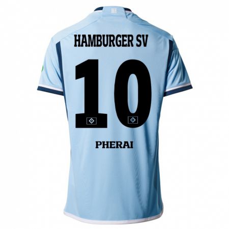 Kandiny Herren Immanuel Pherai #10 Blau Auswärtstrikot Trikot 2023/24 T-Shirt