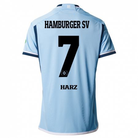 Kandiny Herren Theo Harz #7 Blau Auswärtstrikot Trikot 2023/24 T-Shirt