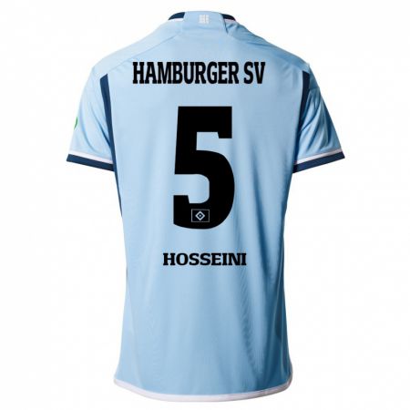Kandiny Herren Reza Hosseini #5 Blau Auswärtstrikot Trikot 2023/24 T-Shirt