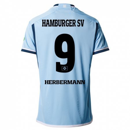 Kandiny Herren Kevin Herbermann #9 Blau Auswärtstrikot Trikot 2023/24 T-Shirt