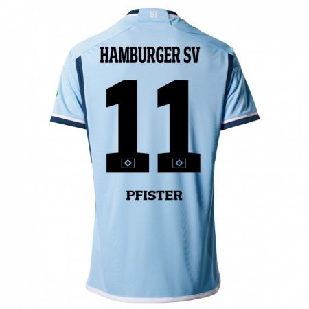 Kandiny Herren Edward Pfister #11 Blau Auswärtstrikot Trikot 2023/24 T-Shirt