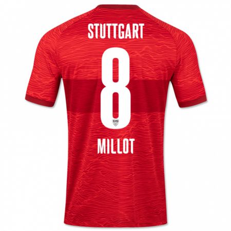 Kandiny Herren Enzo Millot #8 Rot Auswärtstrikot Trikot 2023/24 T-Shirt