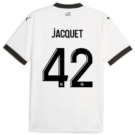 Kandiny Herren Jérémy Jacquet #42 Weiß Auswärtstrikot Trikot 2023/24 T-Shirt