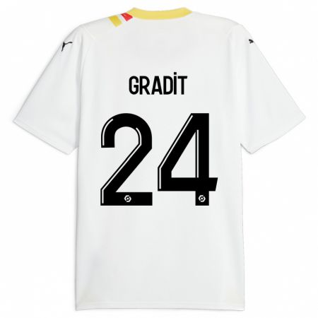 Kandiny Herren Jonathan Gradit #24 Schwarz Auswärtstrikot Trikot 2023/24 T-Shirt
