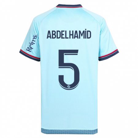 Kandiny Herren Yunis Abdelhamid #5 Himmelblau Auswärtstrikot Trikot 2023/24 T-Shirt