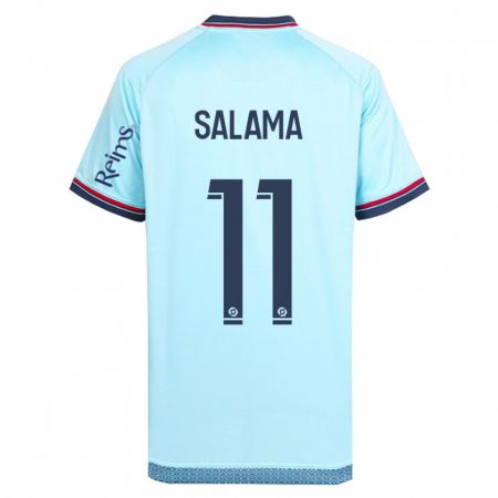Kandiny Herren Amine Salama #11 Himmelblau Auswärtstrikot Trikot 2023/24 T-Shirt