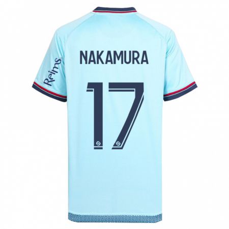 Kandiny Herren Keito Nakamura #17 Himmelblau Auswärtstrikot Trikot 2023/24 T-Shirt